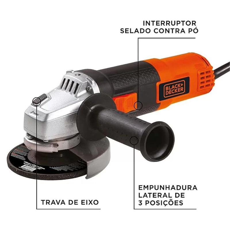 Esmerilhadeira Angular de 4.1/2 Pol. 820W