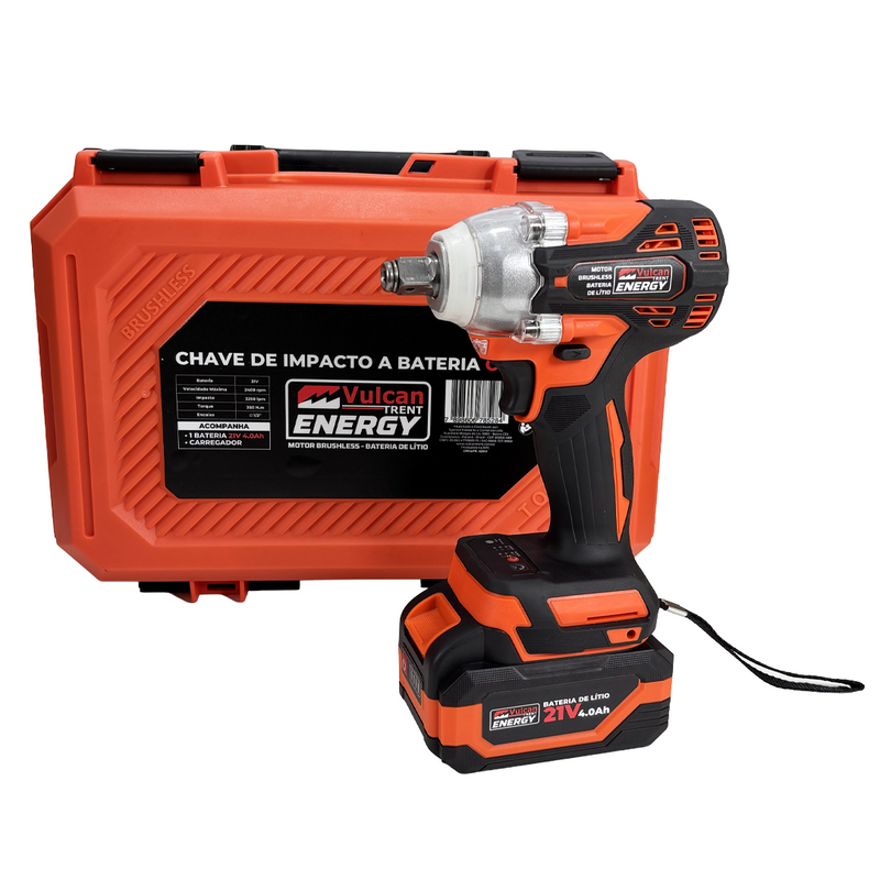 CHAVE DE IMPACTO CI350 1/2" BRUSHLESS 21V 4A VULCAN TRENT